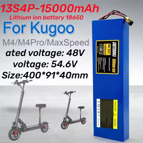 48V 15000mAh 15Ah 13S4P 18650 lithium battery pack with BMS suitable for Kugoo M4/M4 Pro/Max Speed t