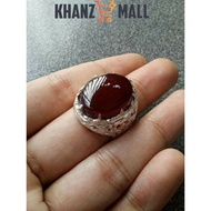 CINCIN BATU - AKIK YAMAN ASLI IKAT ALPAKA