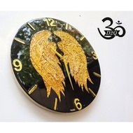 (DH07_30) Handmade Epoxy Resin watch with angel wings 30cm boss gift housewarming gift grand opening