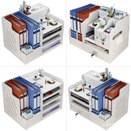 Multi-layer Storage Box for Desktop Miscellaneous Items, Office Folder, Book Organizer, Stationery a