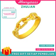 [RG5030] Cincin PAPER CLIP ZHULIAN Gold Plated Ring Jewellery Cincin Zhulian Original Zhulian Ring