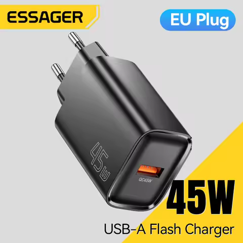 Essager 45W USB A Charger QC3.0 PD Fast Charging Wall Charger For Samsung Galaxy S24 S23 Xiaomi 15 i