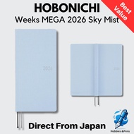 Hobonichi Techo 2026 Weeks MEGA Sky Mist January Weekly Planner Slim Vertical Graph 215 P Japan