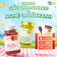 [Green-Gac Banana Turmeric Honey Combo] Lac Yen Foods Includes Green Banana Turmeric 250G + Passion 