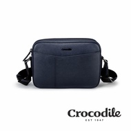Crocodile 鱷魚皮件 橫式斜背包 側背包 男包推薦 Aston系列 0104-11301-黑藍兩色/ 藍色