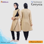 Baju Renang Muslimah Dewasa | Swimwear Greysia Rocella | Setelan Baju Renang Hijab Wanita Syari