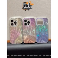 RCI903 Case Hologram Swirl Feather Color Texturd For iphone 7 8 7Plus 8Plus X XS XR 11 12 13 14 15 1