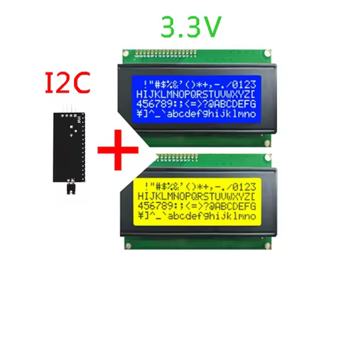 3.3V LCD Board 2004 20X4 2004A 20X4 Blue Or Yellow Screen LCD2004+IIC I2C Adpater Display LCM Module