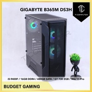 DarkFlash Leo ATX GIGABYTE B365M DS3H Intel i5-9400F 16GB DDR4 RAM 480GB SATA SSD GT730 2GB Win 11 P