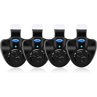 4 x Black Electronic LED Fishing Light Bulb with Sound Alarm and Audible Alarm