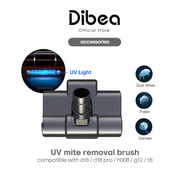 Dibea UV Light Mattress Mite Removal Brush | Compatible with D18/D18 Pro/H008/G12/T8