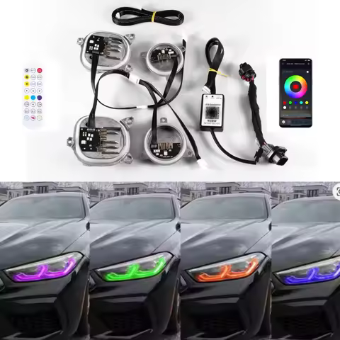 Angel Eye for BMW 8 Series G14 G15 F91 F92 F93 Multicolor RGB DRL M8 G16 CSL LED RGBW Daytime Runnin