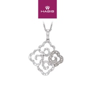 HABIB Diamond Pendant in 375/9K White Gold 34973