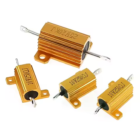 1Piece 10W 25W Aluminum Power Metal Shell Case RX24 Wirewound Resistor 0.01Ω ~ 30K 1 2 3 5 6 8 10 20