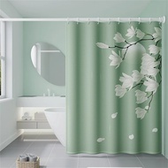 ใบปลิวที่เรียบง่าย Floral Curtains โลตัสสีชมพู Ducklings ผ้าม่านห้องน้ำโพลีเอสเตอร์ผ้ากันน้ำ Trim Hook