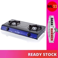DARK HAMMER Twin Burner Stove / Dapur Gas Masak / Gas Stove (DH-GS-DH22E/K)