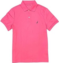 Men's Slim Fit Short Sleeve Solid Soft Cotton Polo Shirt, Bright Pink, Small