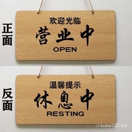 Open Close Sign Signage 2 In 1 Open Double Sided For Shops We Are Open We Are Close Wood Signage 营业中
