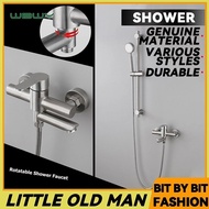 304 Stainless Steel Shower Set Rotating Faucet Adjustable Lifting Rod Shower Head Handheld Pressuriz