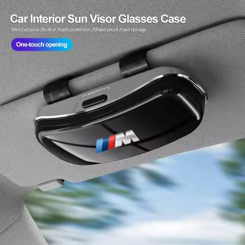 Car Emblem Sun Visor Glasses Case Sunglasses Storage Gift Box For BMW M E46 E90 E60 F30 G20 X1 X2 X3