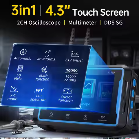 FNIRSI 2C-53P Handheld 3-in-1 Touch Screen Dual Channel Tool 50MHZ