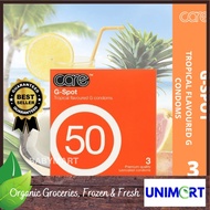 CARE CONDOM 50 G-SPOT 3pcs Tropical Flavoured Kondom Nipis Tahan Lama Lelaki Perisa Tropikal 避孕套