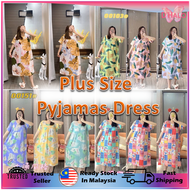 【Ready Stock】Plus size Pyjamas Dress Night Dress Sleepwear Baju Tidur Pajamas