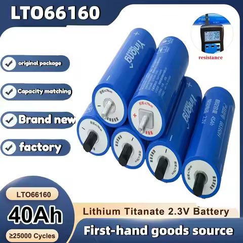 2.3V LTO 45Ah Battery Original Yinlong LTO66160 10C Discharge DIY 12V 24V Low Temperature Resistant 