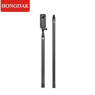 HONGDAK 3m Carbon Fiber Scalable Monopod Extended Edition Invisible Selfie Stick for Insta360 X3 X2 For Go Pro Stick Tripod