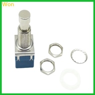 Won 5Pcs 9 Pin Latching Stomps Push Button Foot Switch Guitar Effect Pedal 3PDT Footswitch True Bypa