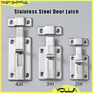 2/3/4in Stainless Steel Double-ended Door Bolt Theftproof Sliding Door Lock Latch Door Hardware Door