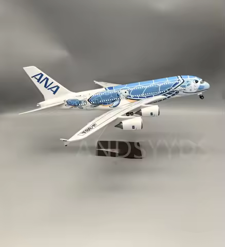 1:160 47CM Japan Air ANA Toys Airbus A380 Model Plane Cartoon Sea Turtle Airlines Diecast Airplane A