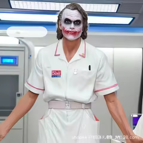 Heisley JOKER 1/4 Nurse Clown Animation Surrounding Model Statue Set
