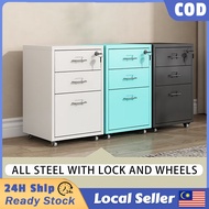 Metal Filing Cabinet 356 Drawer Mobile Pedestal Under Desk Storage Organizer Office File Cabinet