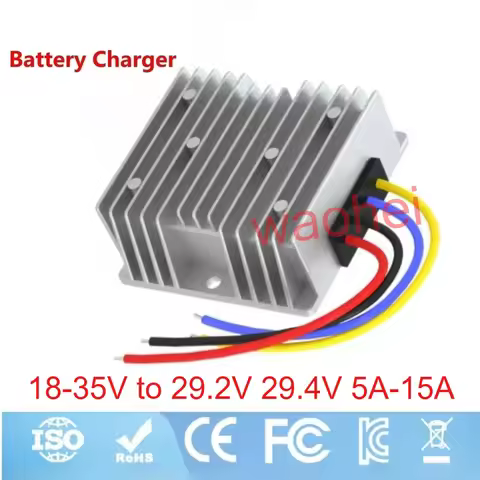 18-35V to 29.2V 29.4V 5A-15A Charger Constant Current Lithium Lead Battery for 24V 25.2V 25.9V 29.4V