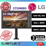 LG 27UN880 27" UHD 4K Ergo IPS USB Type-C Monitor DisplayHDR 400 Ergonomic Stand C-Clamp Extend Retract Swivel Pivot