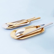 金色筷子家用高檔304不銹鋼10雙套裝防滑韓式勺餐具油炸火鍋筷子