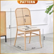 PATTERN Nordic Rattan Backrest Chair  | Premium PE Rattan Dining Chair