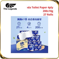 Vinda Toilet Roll Vinda Toilet Paper Sealed Packaging 厕纸 4Ply 1Box(27 Rolls) TLG