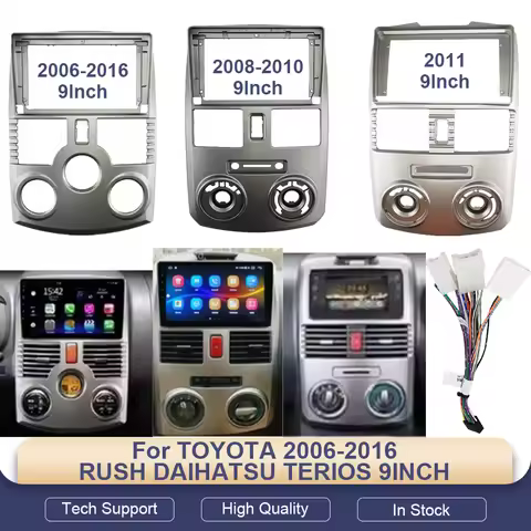 For TOYOTA 2006-2016 RUSH DAIHATSU TERIOS 9INCH Car player Radio Android stereo Harness screens navi