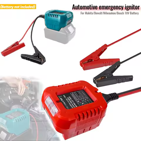Automotive Emergency Ignitor for Dewalt/Makita/Milwaukee/Bosch 18V Battery Automotive Universal Car 