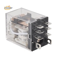 【caesarA8】DC 12V Coil 10A 240VAC 28VDC DPDT Electromagnetic Relay JQX-13F2Z