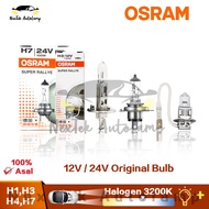 OSRAM H1 H3 H4 H7 12V 24V 80W 100W 100/90W Super Rallye OFF ROAD Car Head Light Auto Halogen Fog Lamp Bulb 62200 62248 High Low Beam Fog Bulb for Truck (1 bulb）