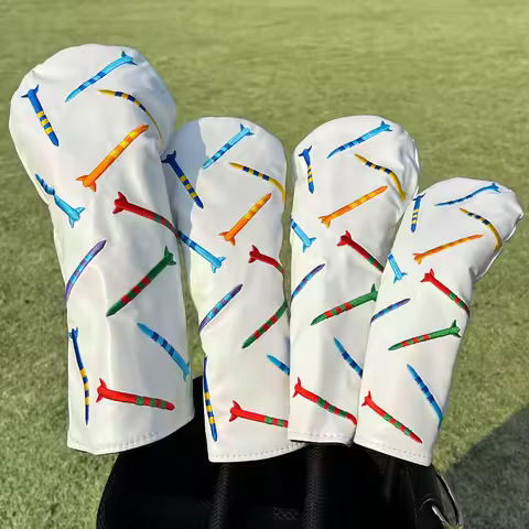 1pc/4pcs Driver/Fairway/Hybrid - Colorful Nails Golf Club Head Cover, Golf Club Covers & Golf Wood H