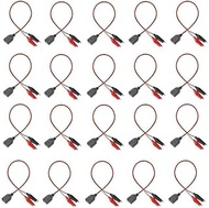 Rivermidfish SZ 20PCS 50cm 1.64ft USB to Crocodile Clip Test USB Female Power Cable