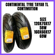 CONTINENTAL TYRE TAYAR 120X70X17 58W 160X60X17 69W TL CONTIMOTION TIRES SUPER BIKE