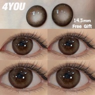 4YOU (COD&Free gift) 2Pcs Brown Colored Contact Lens Soft Lenses Natural Lens Eye Contact For Eye Wi
