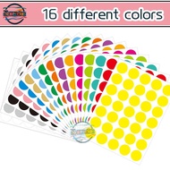 1120pcs colorful circle stickers round sticker label 16 different colors dot stickers self-adhesive1