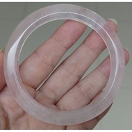 Wrist Size 62.3 Natural Rose Quartz (2-Tone) Bangle 天然双色粉晶手镯