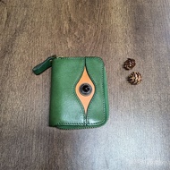 Vegetable Tanned Small Card Holder Gem Genuine Leather Female First Layer Leather Document Holder Zi